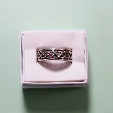 CLOSEOUT Ring Sterling Silver Celtic design Knots Sz 10 w/box Actual NEW RS07