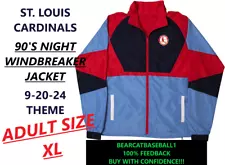 *SIZE XL* ST. LOUIS CARDINALS 90'S NIGHT JACKET 9-20-24 THEME NIGHT (PRE-SALE)