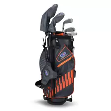 US Kids Golf Junior ULTRALIGHT 5 Club Stand Bag Set Grey Player Height 51''