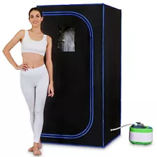 Pyle Portable Personal In-Home Detox Spa Steam Therapy Heated Sauna SLISAU35BK