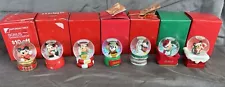 Disney Mickey Mouse Miniature Snow Globes Vintage JC Penny Lot Of 7 2002-2008