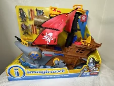 Mattel Fisher Price Imaginext Shark Bite Pirate Ship Adventure Playset 2015 NIB