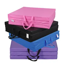 6'x2' Exercise Mat Tri-Fold Thick Foam Gym Mat for Gymnastics Workout Home Use