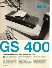 1967 BUICK GS-400 HARDTOP COUPE ~ ORIGINAL 6-PAGE ROAD TEST / ARTICLE / AD