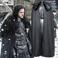 For Game of Thrones Jon Snow Cosplay Costumes Halloween Fancy Party Mens Outfit