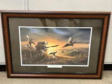 TERRY REDLIN CUSTOM FRAMED / MATTED Evening Surprise B1 Pheasants