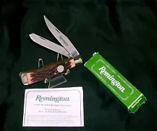 Remington R12 Trapper Knife 1980's Camillus SFO 4-1/8" Closed W/Packaging,Papers