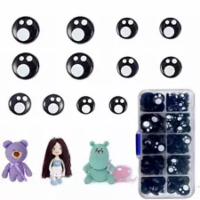 100PCS Black Safety Eyes For Teddy Bear Doll Toy Animal DIY Felting Accessories