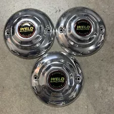 3 - WELD RACING Aluminum Forged Wheel Center Caps 8” For 5 6 Lug