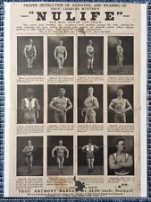 ORIGINAL POSTER FOR NULIFE SUPPORT BELT, Eugen Sandow Body Builder, Circa 1910