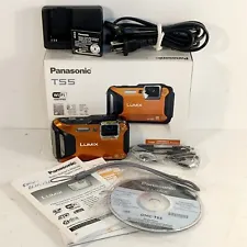 Panasonic LUMIX DMC-TS5 / DMC-FT5 16.1MP Digital Camera - Orange Barely Used