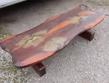 Mid Century Cedar Slab Coffee Table (CT-241)