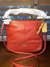 Coach Red Park Leather Mini Duffle Crossbody Bag NEW W/TAGS