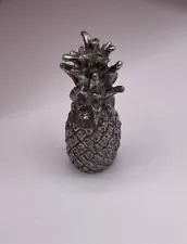 Vintage Miniature Pewter Pineapple Tiny Figurine Dollhouse Decor Trinket Charm