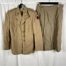 Original WWII 1944 Summer Wac Womans Uniform & Skirt Set