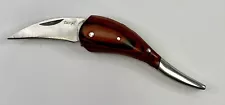 RARE Fury Nobility 20742 Raindrop Pakka Hardwood Handle Plain Folding Knife K-7