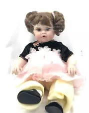 Marie Osmond Dolls Curly Blonde Hair Brown Eyes Collectable Porcelain Doll