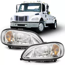 Pair Headlights Headlamps For 2002-2018 Freightliner M-2 M2 106 112 Left & Righ (For: Freightliner M2 106)