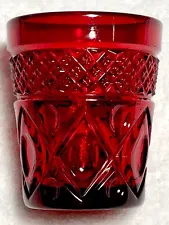 Imperial Ruby Red Shot Glasses Cape Cod Pattern Star Bottoms SALE IS FOR 1 GLASS