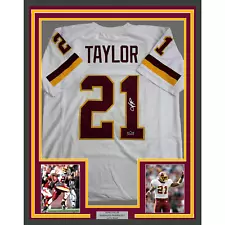 Framed Facsimile Autographed Sean Taylor 35x39 Washington White Reprint Jersey