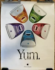 Apple Think Different Yum Macintosh Poster 22 “ X 28” Excellent 1999