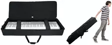 Rockville Rolling Bag Keyboard Case w/Wheels+Trolley Handle For ROLAND FANTOM X7