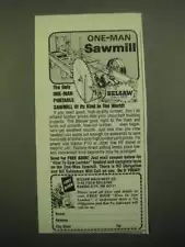 1980 Belsaw One-man Portable Sawmill Ad