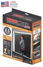 Car Garage Magnetic Screen Door Heavy Duty Magnets Mesh Curtain Fits 9 X 7 FT