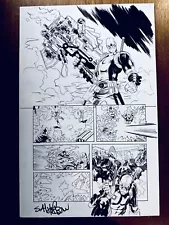 Deadpool Original Comic Art Page By Scott Hepburn