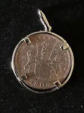 1808 East India Company X Cash Admiral Gardner Coin Sterling Silver Pendant 4