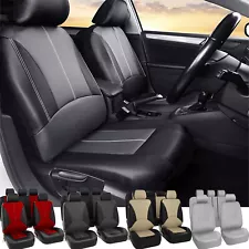 For Dodge Front Rear Car Seat Covers Pu Leather 2/5-Seats Protector Full Set Mat