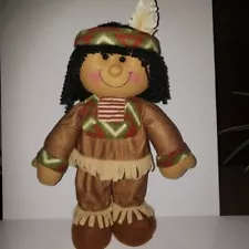 Vtv Native American Boy Thanksgiving decor 15"