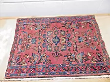 Antique Hand Knotted Sarouk Rug Middle Eastern Carpet NICE COLORS #1