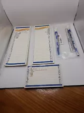 Vtg Pillsbury Doughboy Shopping List, Recipe Cards, Pen & Pencil Set, Used