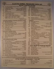 American Airlines AA Lockheed L-188 Electra Normal Procedures Checklist CKL-0107