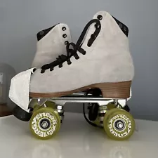 Moonlight Rollers The Moon Boot Skates Mirror Ball w/ Toe Guard Men’s Sz 7 Gray