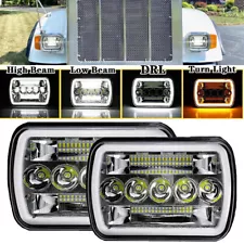 Pair 7x6'' 5x7'' LED Headlights DRL Turn Light For Peterbilt 365 367 379 386 389 (For: More than one vehicle)