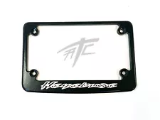 HAYABUSA ENGRAVED BLACK CONTRAST LICENSE PLATE FRAME 2008-2020 SUZUKI HAYABUSA