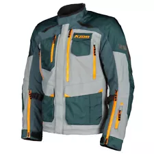 KLIM CARLSBAD JACKET PETROL-STRIKE ORANGE GORETEX WATERPROOF ADV NEW 2022