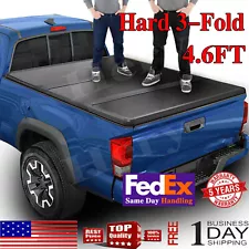 4.6FT Hard Tri-Fold for 2024 2023 2022 Ford Maverick Tonneau Cover Truck Bed