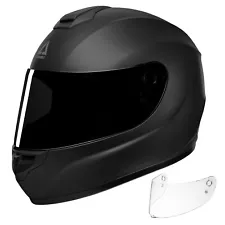 TRIANGLE Full Face Motorcycle Helmets for Men with Clear and Tinted Visor