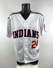 CLEVELAND INDIANS #7 TAYLOR or #24 DORN Button Down Jersey Sewn Letters Numbers