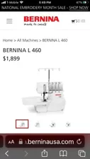 NEW IN BOX Bernina L460 Serger   Amazing machine, beautiful stitches