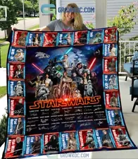 Star Wars Quilt, Star Wars Space Opera Multimedia Quilt Blanket Classic Movie