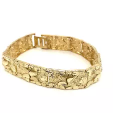 14K NUGGET 10MM BRACELET 8.5"