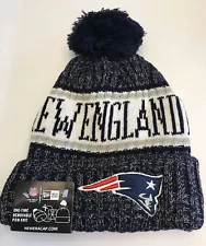 New Era NFL New England Patriots Beanie Hat One-time Removable Pom MSRP $28 Tag