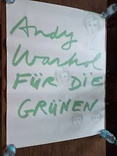 Andy Warhol Fur die Grunen Screen print from 1980 Pop Art 30 X 39.5