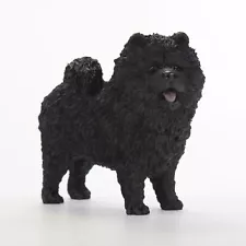 Chow Chow Figurine Hand Painted Statue Black