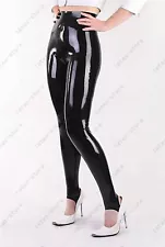 152-7 Latex Gummi high waist Leggings stirrups pants trousers customized 0.7mm