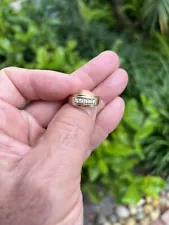 Estate Sale 10k Yellow Gold Diamond Wedding Band Ring Size 9.25 , .30TCW,5.6g